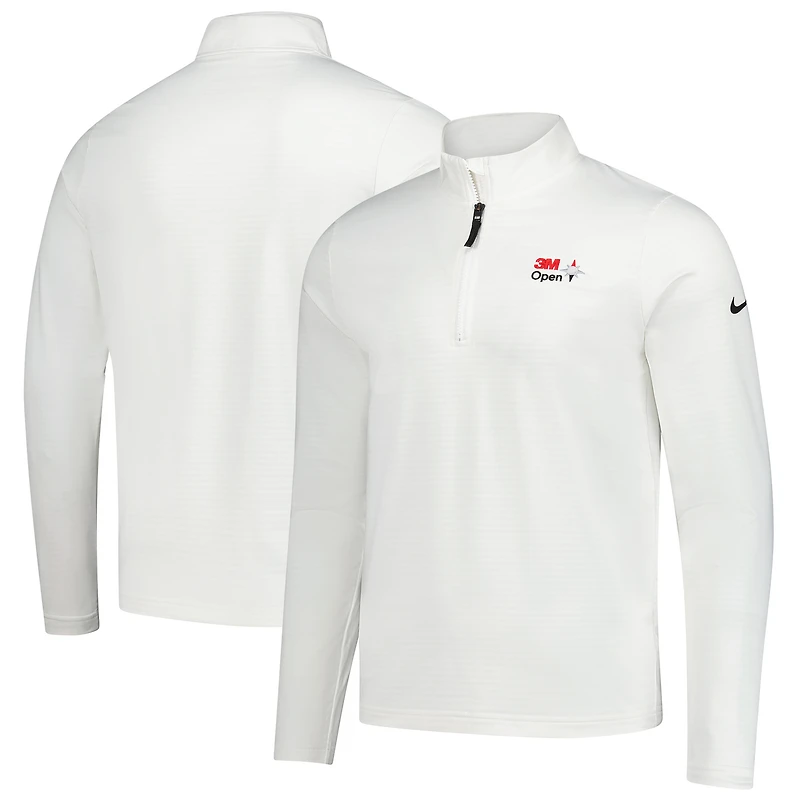 Men's Nike White 3M Open Performance Victory Half-Zip Pullover
