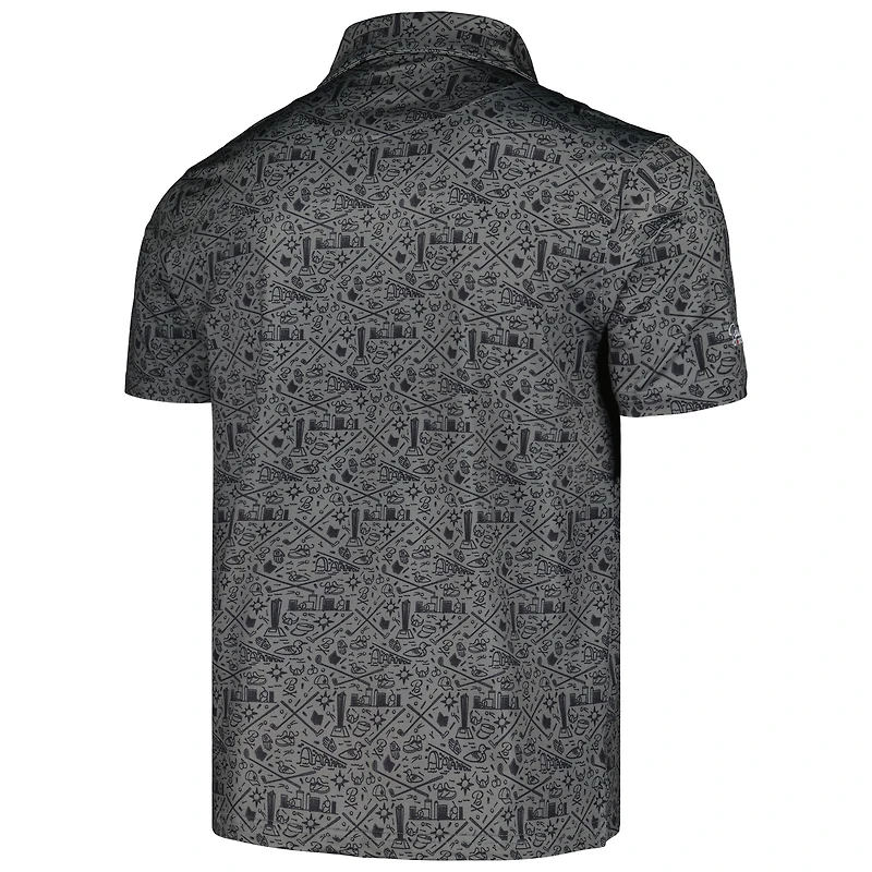 Polo de golf noir pour tabouret bar hommes 3M Open