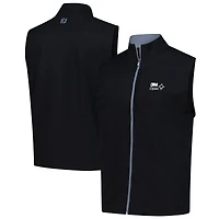 Men's FootJoy Black 3M Open Ottoman Knit Full-Zip Vest