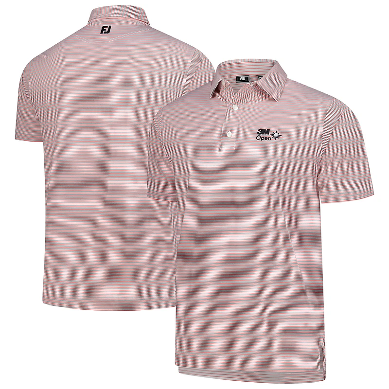 Men's FootJoy Gray 3M Open Emory Stripe ProDry Polo