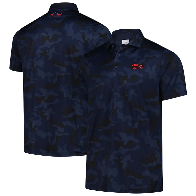 Polo Puma bleu marine 3M Open MATTR Volition Camo pour homme