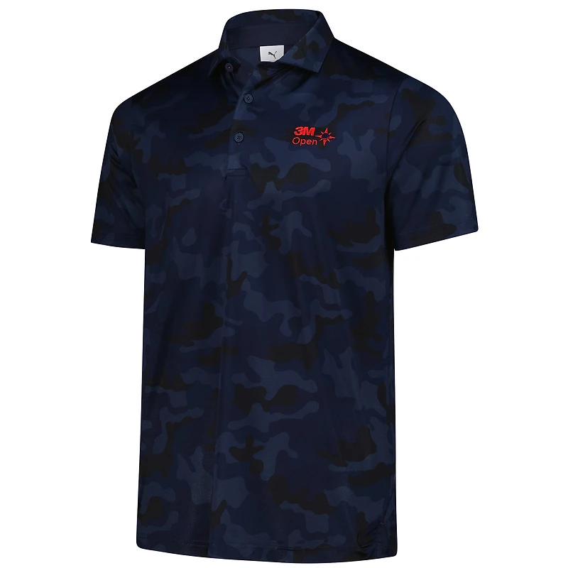 Polo Puma bleu marine 3M Open MATTR Volition Camo pour homme