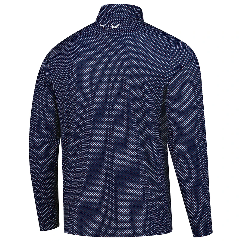 Men's Puma Navy 3M Open Volition Micro Star Quarter-Zip Pullover