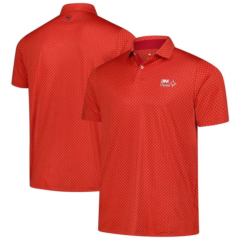 Men's Puma Red 3M Open MATTR Micro Floral Polo