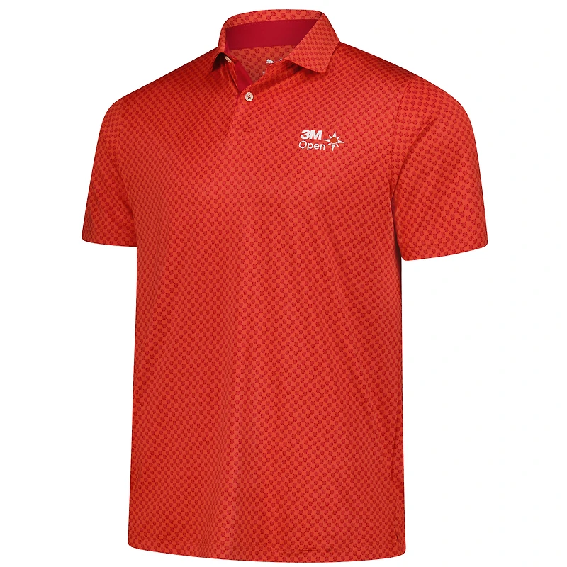 Men's Puma Red 3M Open MATTR Micro Floral Polo