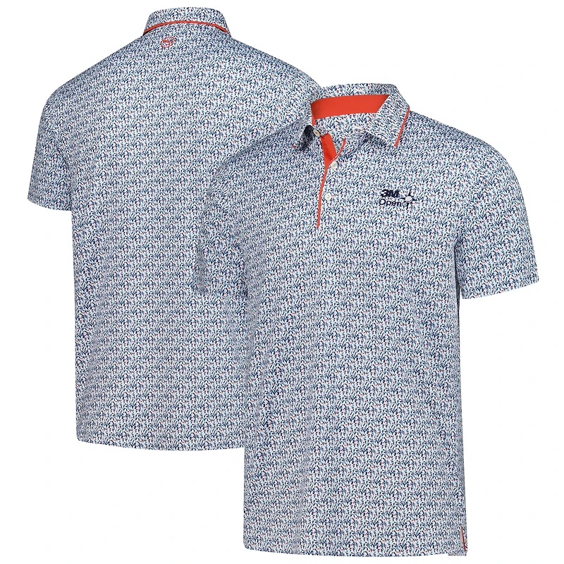 Men's Puma White 3M Open CLOUDSPUN Branch Polo