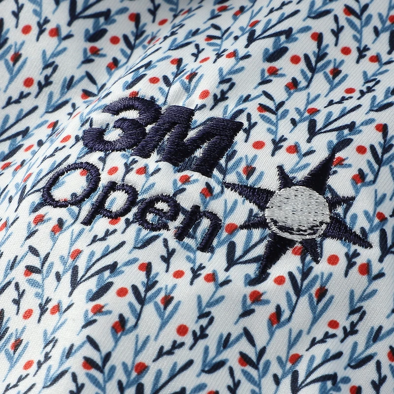 Men's Puma White 3M Open CLOUDSPUN Branch Polo
