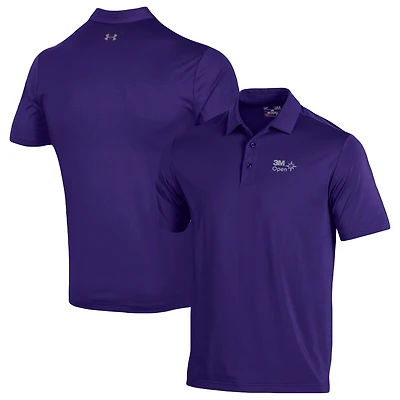 Men's Under Armour Purple 3M Open T2 Green Polo