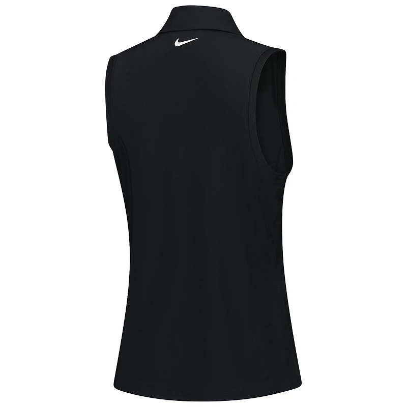 Women's Nike  Black 3M Open Victory Performance Sleeveless Polo
