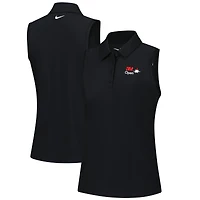 Women's Nike  Black 3M Open Victory Performance Sleeveless Polo