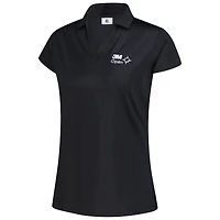 Polo imprimé à manches courtes ouvert FootJoy noir 3M pour femme
