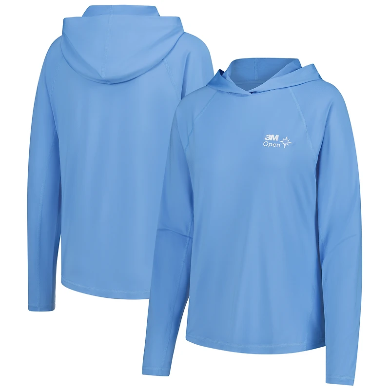 Women's Puma Light Blue 3M Open You-V Brrr Raglan Hoodie