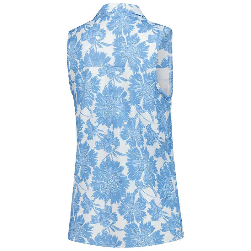 Women's Puma White 3M Open Cloudspun Botanic Sleeveless Polo