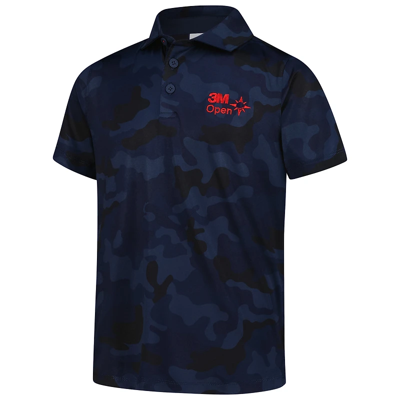 Polo Puma bleu marine 3M Open MATTR Volition Camo pour jeune