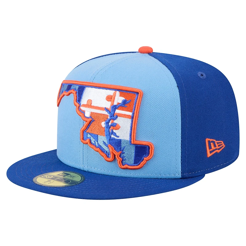 Men's New Era  Blue Aberdeen IronBirds Authentic Collection 59FIFTY Fitted Hat
