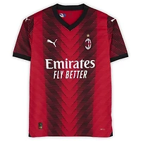 Christian Pulisic AC Milan Autographed 2023-24 Red/Black Home Puma Jersey  - Icons