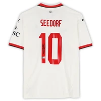 Clarence Seedorf AC Milan Autographed 2024-25 White Away Puma Jersey - BAS