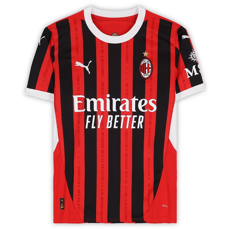 Maillot domicile moderne rouge et noir autographié de Filippo Inzaghi (AC Milan) - Puma Modern