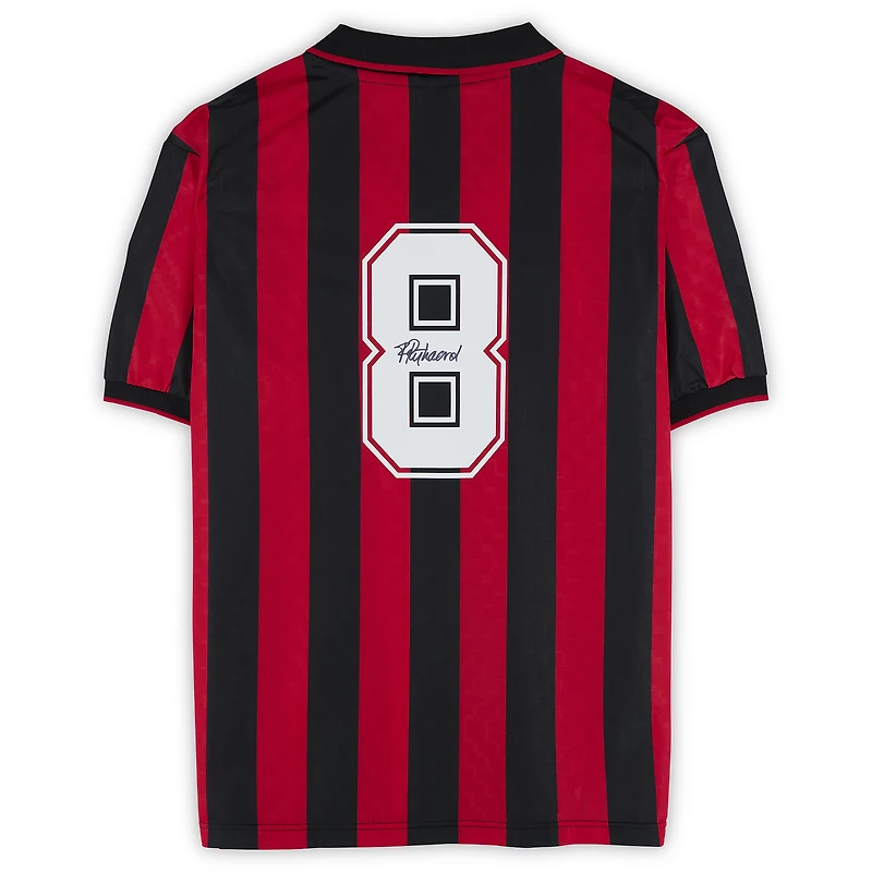 Frank Rijkaard AC Milan Autographed Red/Black Home Jersey  - Icons