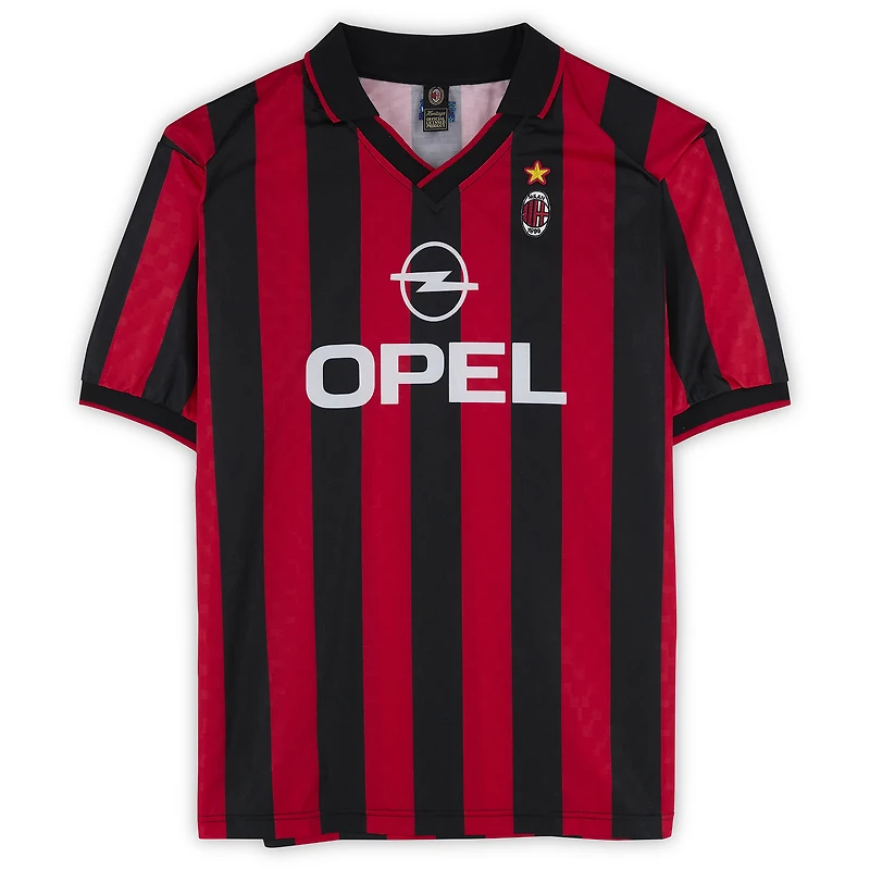 Frank Rijkaard AC Milan Autographed Red/Black Home Jersey  - Icons