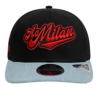 Men's New Era Black/Denim AC Milan 9FIFTY Stretch-Snap Adjustable Hat