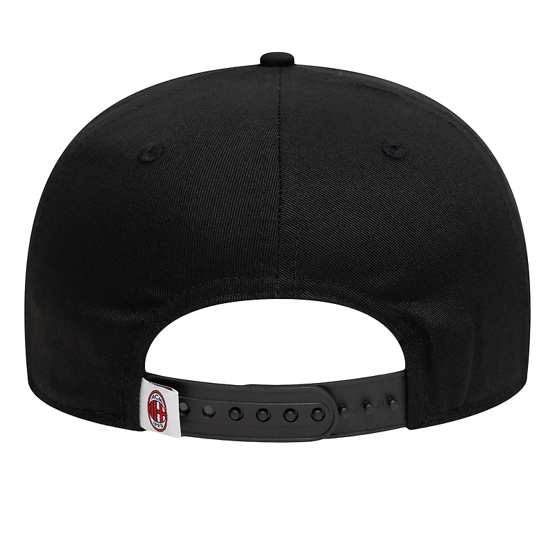 Men's New Era Black AC Milan M Logo Golfer Snapback Hat