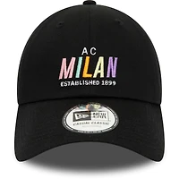Men's New Era Black AC Milan Wordmark 9TWENTY Adjustable Hat