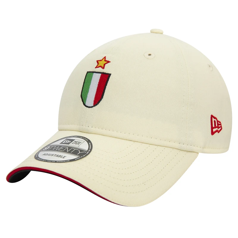 Men's New Era Cream AC Milan 1993 9TWENTY Adjustable Hat
