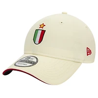 Men's New Era Cream AC Milan 1993 9TWENTY Adjustable Hat