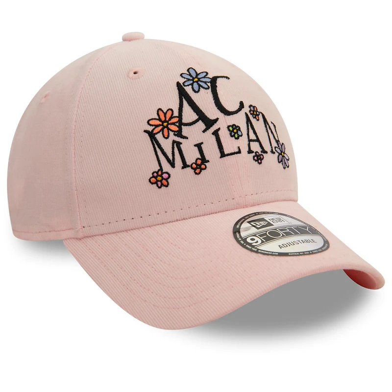 Casquette réglable rose AC Milan Needle Cord Doodle 9FORTY New Era pour homme