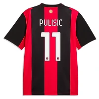 Men's Puma Christian Pulisic Black/Red AC Milan 2026/27 Home Replica Jersey