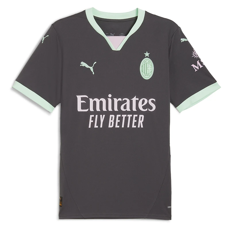 Maillot de joueur réplique Puma Christian Pulisic Anthracite AC Milan 2024/25 pour homme