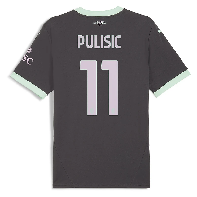 Maillot de joueur réplique Puma Christian Pulisic Anthracite AC Milan 2024/25 pour homme