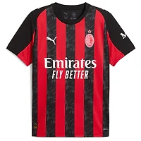maillot Puma Christian Pulisic rouge pour homme, réplique du domicile AC Milan 2025/26