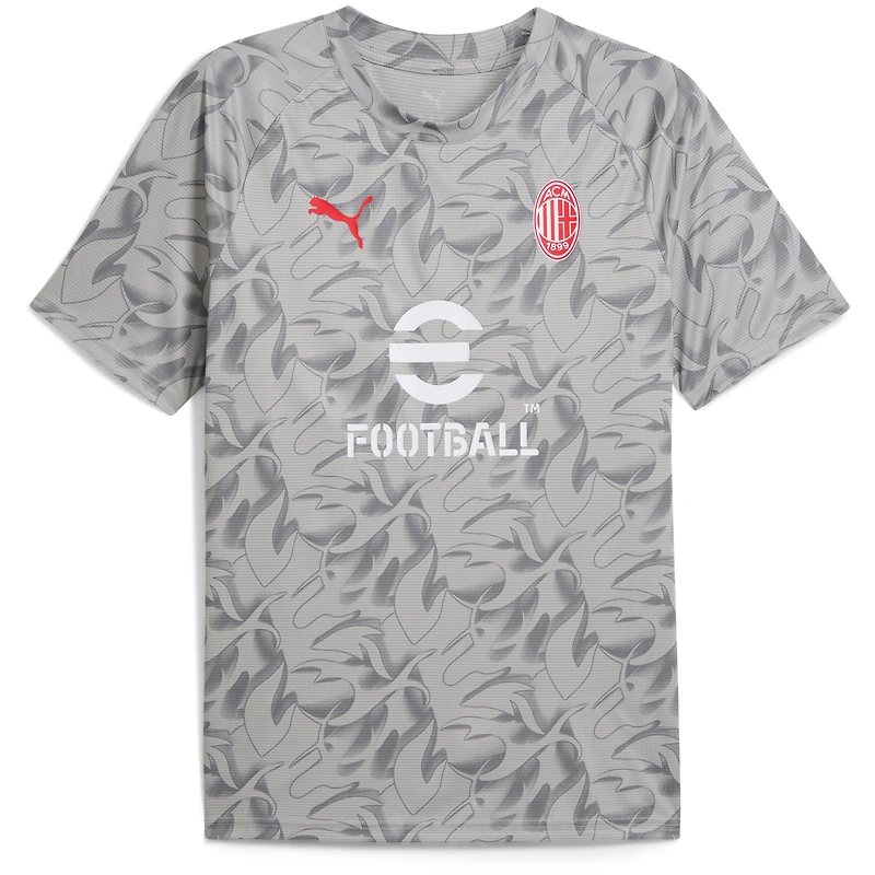 Men's Puma Gray AC Milan 2025/26 Pre-Match Training Jersey