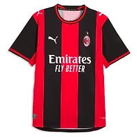 Men's Puma Luka Modrić Black/Red AC Milan 2026/27 Home On-Field Authentic Jersey