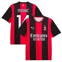 Men's Puma Luka Modrić Black/Red AC Milan 2026/27 Home Replica Jersey