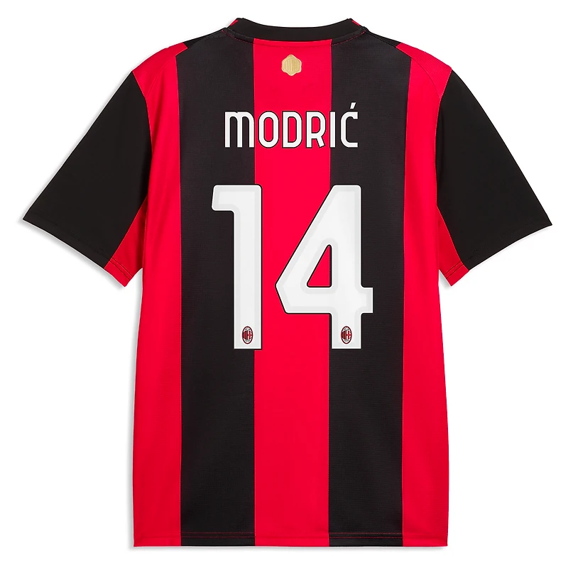 Maillot Puma Luka Modrić pour homme, noir/rouge, réplique domicile de l'AC Milan 2026/27