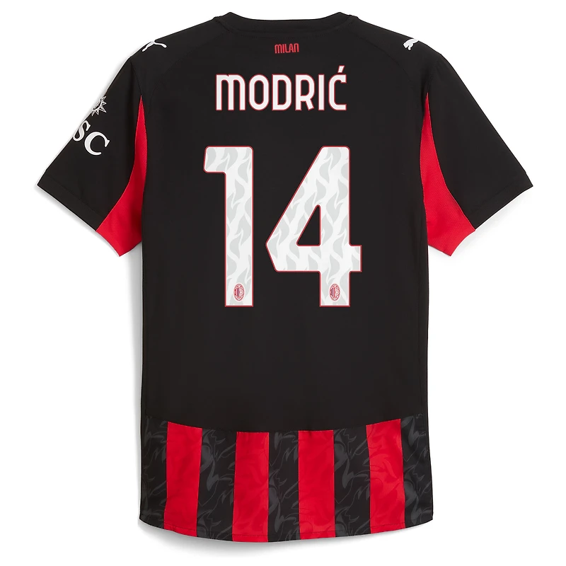 Men's Puma Luka Modric Red AC Milan 2025/26 Home Authentic Jersey
