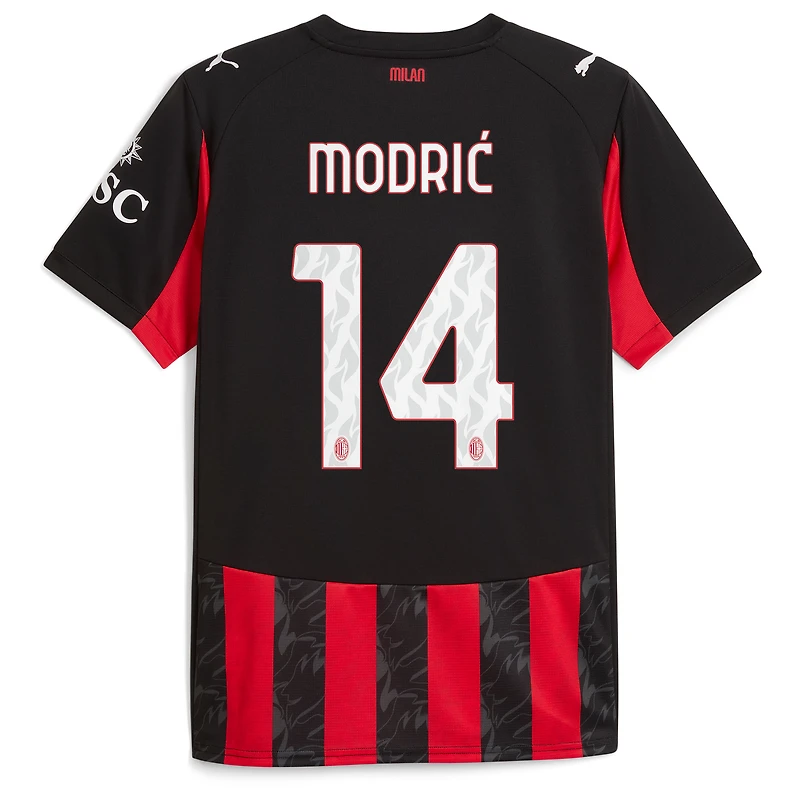 Maillot Puma Luka Modric rouge domicile AC Milan 2025/26 pour homme