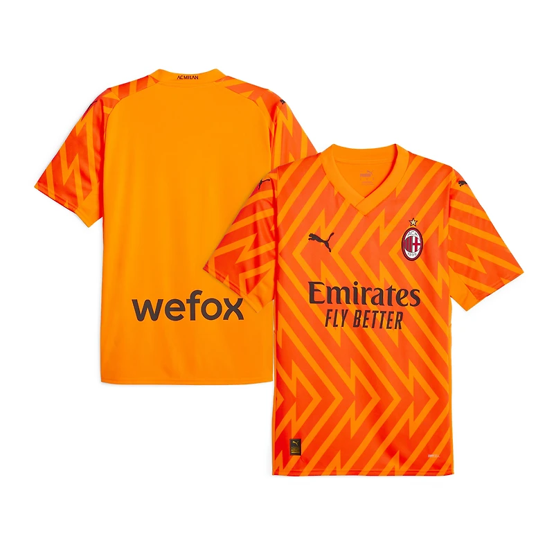 Maillot de gardien but Puma AC Milan 2023/24 Replica à manches courtes pour homme, orange