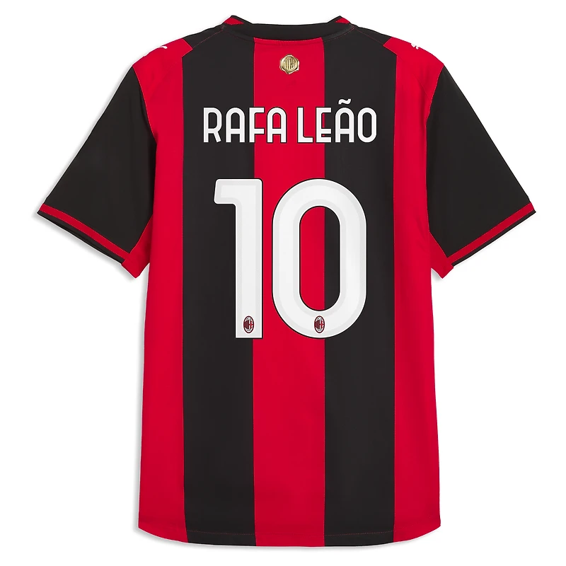 Maillot domicile authentique Puma Rafael Leão noir/rouge AC Milan 2026/27 pour homme
