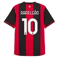 Maillot domicile authentique Puma Rafael Leão noir/rouge AC Milan 2026/27 pour homme