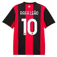 Men's Puma Rafael Leão Black/Red AC Milan 2026/27 Home Replica Jersey