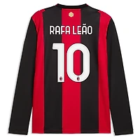 Maillot domicile réplique manches longues Puma Rafael Leão noir/rouge AC Milan 2026/27 pour homme