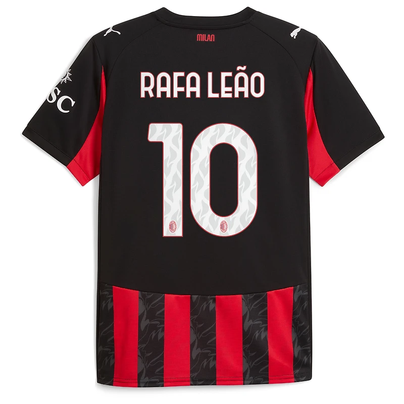 Maillot de joueur réplique domicile Puma Rafael Leão rouge AC Milan 2025/26 pour homme