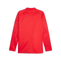 Haut d'entraînement entièrement zippé Puma rouge AC Milan 2023/24 pour homme