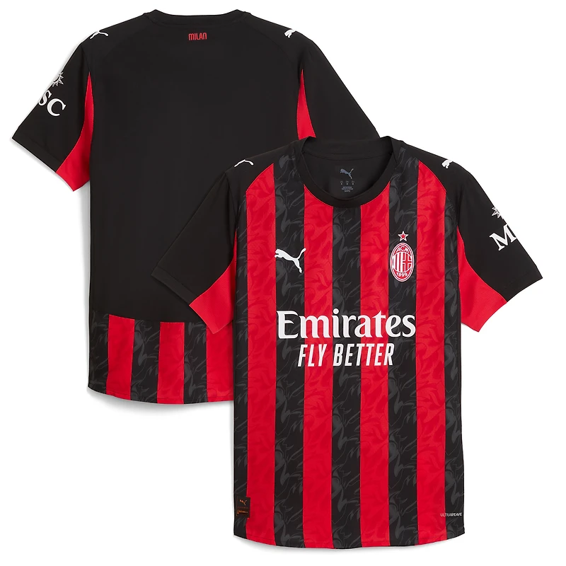 Men's Puma  Red AC Milan 2025/26 Home Authentic Jersey