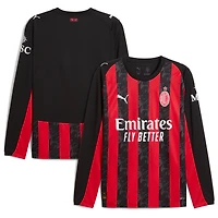 Men's Puma  Red AC Milan 2025/26 Home Replica Long Sleeve Jersey