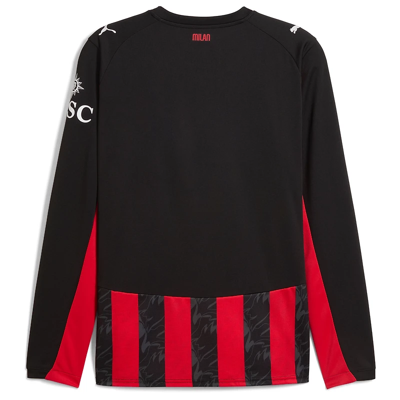 Men's Puma  Red AC Milan 2025/26 Home Replica Long Sleeve Jersey